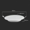Panel wpuszczany downlight V-TAC 18W LED SAMSUNG CHIP okrągły 220x28mm VT-61018RD-S 4000K 1980lm 5 lat gwarancji